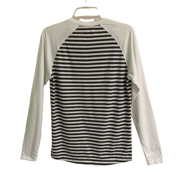 Taylor Stitch The Triblend Tee In Baseball Stripe Raglan Long sleeve mens 36 - Picture 3 of 6